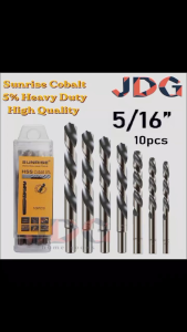 Sunrise Cobalt 5% Heavy Duty High Quality HSS Cobalt 5% 1/2" 5 Piece Drill Bit Set