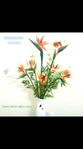 Cành Hoa Thiên Điểu có ảnh thật cao 85cm - Hoa giả