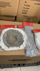 Bông Lau Nhà Microfiber Xoay 360 Độ SUNHOUSE KS-CO350M / CO330M Đường Kính 360 mm