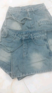 Quần Giả Váy Jean Buộc Nơ 4 Túi Nhập Qccc Thời Trang Nữ Trẻ Trung Năng Động Đi Chơi Đi Làm Habis Fashion