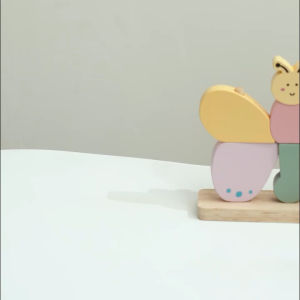 🤩 MONTESSORI TOY 🤩 WOODEN 3D ANIMAL STACKING PUZZLE Children Kids Educational Toy Gift Boy Girl Toddler Early Learning - Snail Butterfly
