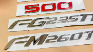 Emblem Logo Tulisan Hino 500 FM 260 TI FG 235 TI Chrome Mobil Universal