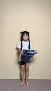 Alnaaz - Celana Jeans Cutbray Cargo Anak Perempuan Usia 2-9 Tahun