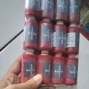 Benang BAKTI merah bata Benang 500 yard kuat padat kualitas tinggi 12 pcs