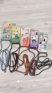 0013 VVV CASE SLING CASE SoftCase Kartun Motif Dinosaurus Monster Pocha IPHONE 6 7 8 6+ 7+ 8+ SE 20 22 X XS XR XSMAX 11 11PRO 11PROMAX 12 12PRO 12PROMAX 13 14 casing gambar monster dino pita pink lucu cute