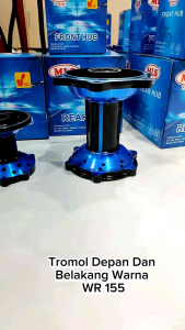 TROMOL DEPAN BELAKANG WR 155 HITAM BIRU SILVER 36 HOLE 4 LAHAR BEARING