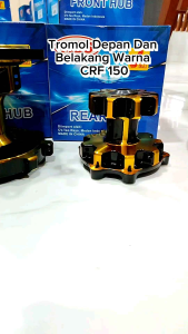 TROMOL DEPAN BELAKANG WARNA CRF 150 SILVER HITAM MERAH GOLD 36 HOLE 4 BEARING