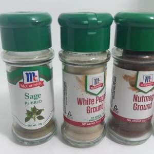 McCormick Nutmeg/Sage Rubbed/Black Pepper Ground /White Pepper Ground