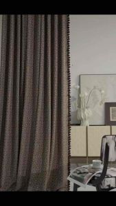 Light Luxury Double D Embossed Chenille Blackout Curtain Custom Size Hand Stitch Edge Window Drape Modern Minimalist Curtain Optional Valance & Sheer Curtain For Bedroom Living Room