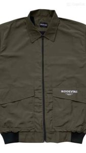 Moorvins jaket WindBreker army bordir casual waterproof keren tebal