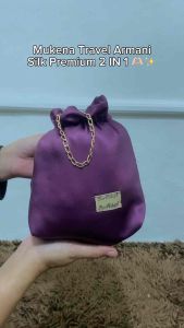 Mukena Gradasi Silk 2 in 1 Laser cut Travel Dewasa Premium Free Sajadah Cantik Terbaru 2024