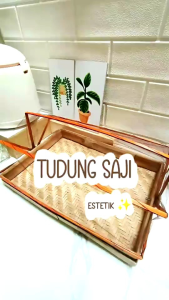 1 Sett Tudung Saji Bambu Kotak isi 3 pcs - Anyaman Bambu Tudung Saji