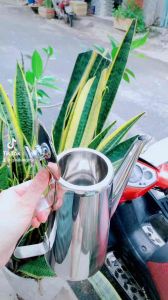Ấm inox dung tích 2 lít dáng cao - cao cấp - đựng trà - cà phê - nước lọc nhà hàng