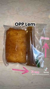 (GROSIR - 1000 lembar) Plastik OPP Lem - ukuran 6x18 8x8 9x9 10x10 11x11 12x12 - tebal 0.17 mikron ada lem perekat : plastik kue basah undangan sendok jajan pasar cookies aksesories kecil bando kantong bungkus masker souvenir pernikahan