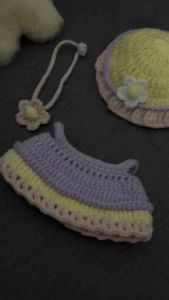 Handcraft crochet Lulu teddy dress set (no bear only dress set)