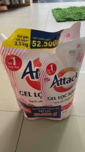 [Mua 1 tặng 1 túi 1kg] Gel Giặt Attack Hương Trái Cây Tươi Mát Túi 3.5Kg