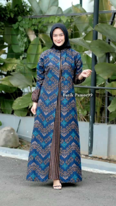 Batik Couple Keluarga Terlengkap Motif Zigzag Navy Size M L XL XXL - Batik Family - Batik Keluarga - Atasan Batik Couple - Sarimbit Batik Keluarga - Batik Couple Keluarga