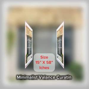 Affordable High Quality Geena Plain Valance Curtain for Small Window Curtain Kitchen Window School Curtain 15X58 inches
