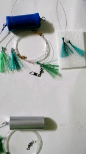 DIY RATTLER WITH 1 Set of SABIKI lures and baits with Snap n Swivel ready to use FOR Fishing Rod Accessories. .