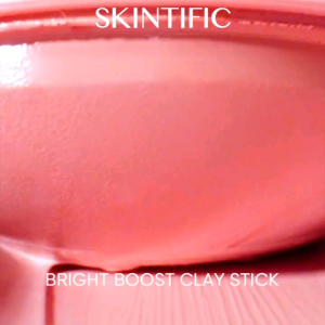SKINTIFIC - Niacinamide Bright Boost Clay Stick 40g | Brightening Glowing Masker Wajah Komedo Anti Black Head Volcano Stick Anti Ance Mugwort Stick Acne Mask with DSM High-Purity Niacinamide Arbutin Pink Sea Sa