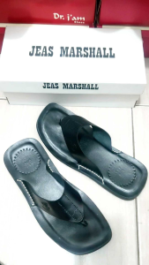 SANDAL PRIA FULL KULIT SAPI 100% SAMPAI ALAS KAKI KODE BTRY07 HITAM (PREMIUM QUALITY)