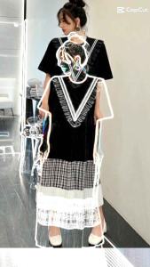 TM 82210 Dress Hikara drop waist import