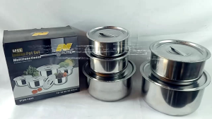Panci Indian Pot Beranak Set 5 Pcs Stainless Steel Termurah