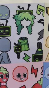 Set 8 sprunki Style sticker vui nhộn (thoả sức sáng tạo theo sở thích)