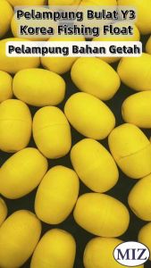 1 Bag = 50 Biji / 100 Biji Y3 Float Pelampung Kuning Korea Fishing Float Pelampung Getah Pelampung Pukat Ikan