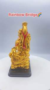 LAUGHING BUDDHA w/DRAGON (New-Gold) #No.T-2996-2 #SIZE: H16cm #881