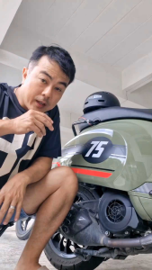 ตะแกรงหลัง ตะแกรงพับ เวสป้า Vespa ดำ โครเมี่ยม แต่งเวสป้า อะไหล่ เวสป้า แต่งรถ ชุดแต่ง ของแต่ง ของแต่งเวสป้า