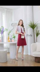 ชุดเดรส ผ้าบาร์บี้ดีไซน์ใหม่ ทรงกั้ก ชุดเดรส ผ้าบาร์บี้ดีไซน์ใหม่ ทรงกั้ก