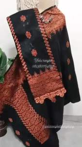 Best Seller!! Songket Silungkang Full. Kristal Gliter Hitam Tembaga