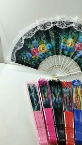 Kipas Spanyol Black Renda Souvernir Pernikahan Kipas Cantik Mewah