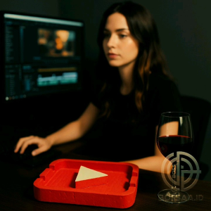 Asbak Aesthetic Asbak Unik Logo Youtube Hiasan Meja