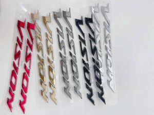 Cặp 2 tem nổi cứng chữ Vision màu đen đời 2016 - 2020 dán thay thế tem zin có sẵn keo