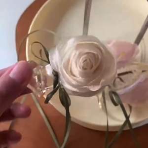 ‼️READY STOCK‼️ （W34)Aesthetic Handamde Mesh Flower Rose with Long Ribbon Hair Bun Clip/ Hair Claw/ Korea Fashion Hair Clip