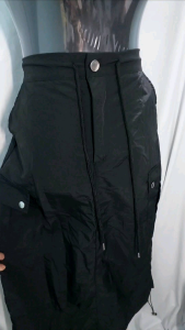 NEW Good quality Parachute Midi Cargo skirt four pockets with back slit for women A-line Korean fashion