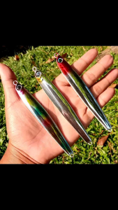 Metal Jig Maria Sabere 80gr GID Chrome Glowing Umpan Jigging Premium by Mberot Lure