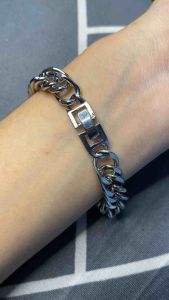 [ COD ] Gelang tangan titanium rantai jalin terbaru klip realpick pria wanita