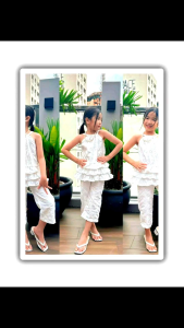 Little Vella Eyelet Boho Layered Halter Top with Square Pants (6 Mos - 5 Years Old)