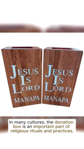 Donation Box for Charitable Purposes - Offertory Box or Mite Box - Decor TITHES AND OFFERING
