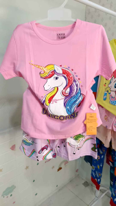 SETELAN ANAK IMPORT UNICORN PINK