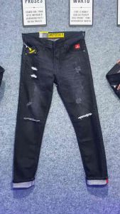 Celana Jeans Pria panjang Hitam Original/Bahan Denim Tebal Stretch/ celana jeans panjang slim - fit Nyaman Dipakai Jahitan Rapi Trend 2025/celana jeans pria hitam premium kekinian slim fit