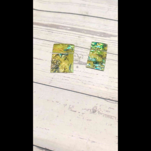 Miếng dán Emblem logo ngọn lửa xà cừ thật dán trang trí Zippo