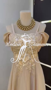 SOFIA 3D Lace Design Elegant Mother Ninang Sponsor Ladies Formal Long Gown