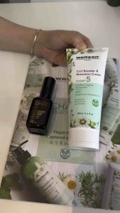 Wellsen Curl Cream Champ 5 & LUV Miracle Grapeseed & Argan Serum Set for All Hair Types