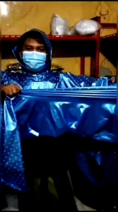 Jas Hujan Ponco Lengan Kepala 2in1 Pria Wanita Dewasa Celana Jumbo Bahan PVC Kuat Awet dengan Ketebalan 013 Pemakaian Simpel Gak Pakek Ribet