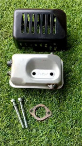 GSZชุดท่อไอเสีย+ฝาครอบท่อไอเสีย+ปะเก็น+น็อตแท้ เครื่องตัดหญ้า 2 จังหวะ MARTENS (มาร์เท่น) NB411ของแท้