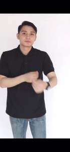 Polo Shirt Pria Lengan Pendek Warna Krem dengan Motif Polos Elegan Terkeren